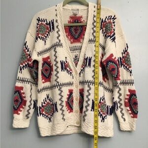 Vintage Women's Patterned Cardigan Sweater
